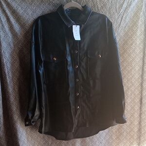 Seek Me black jacket,size M, 45% synthetic cotton, 55% PU